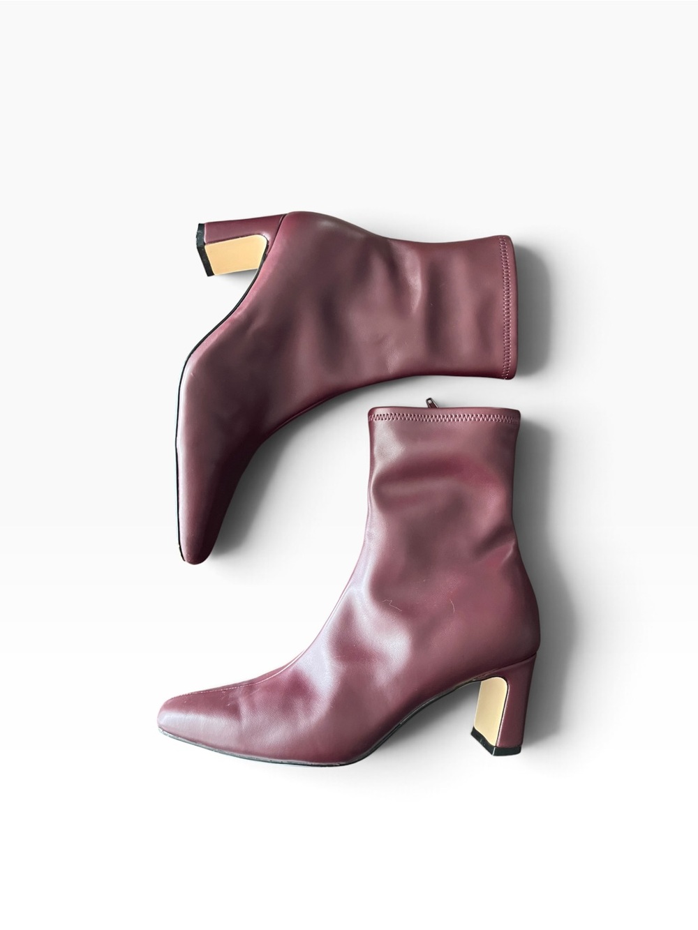 Women's Steve Madden Burgundy Mid-Heel Ankle Boots